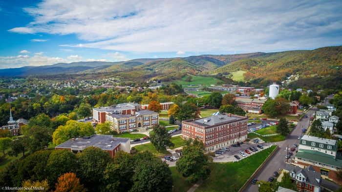 Aerial shot of WVU Potomac State College