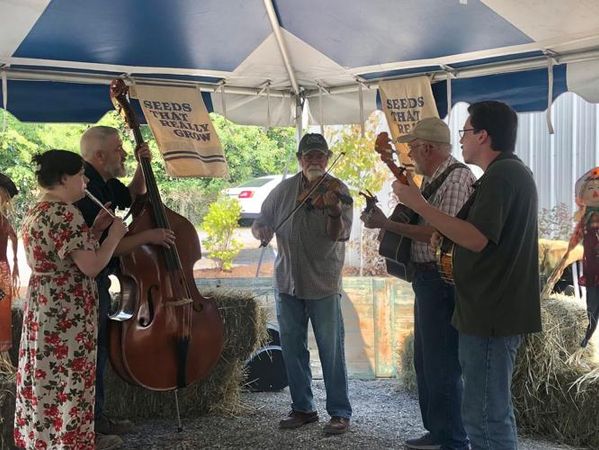 Bluegrass players at the Spud Summit