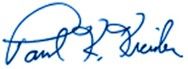 The signature of Paul K. Kreider