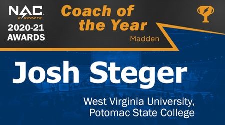 NAC Madden Coach of the Year, Josh Steger