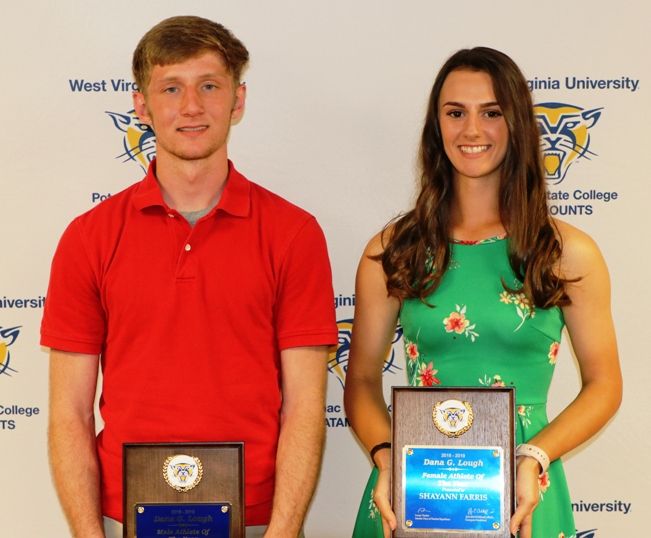 Named WVU Potomac State College’s Outstanding Sophomore Athletes of the Year were Shane Yutzy and Shyann Farris. Yutzy qualified for nationals both years on the cross-country team and finished third in the region this year. He’s a criminal justice studies