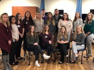 Current members of the recently formed Student Nurses’ Association on the Keyser campus of West Virginia University Potomac State College include (left to right): Seated: Alexandria Lamoreaux (Secretary), Brooke Hawk (Vice-President), Bethany Smith, and L